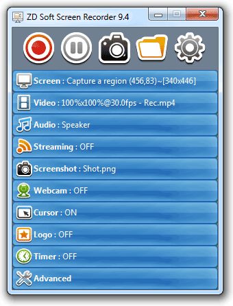 ZD Soft Screen Recorder 11.6.5 download the last version for apple