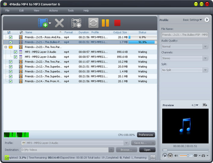 Download 4Media MP4 to MP3 Converter v6.6.0.0623 - AfterDawn: Software