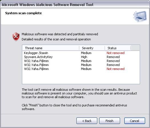 microsoft windows malicious removal tool