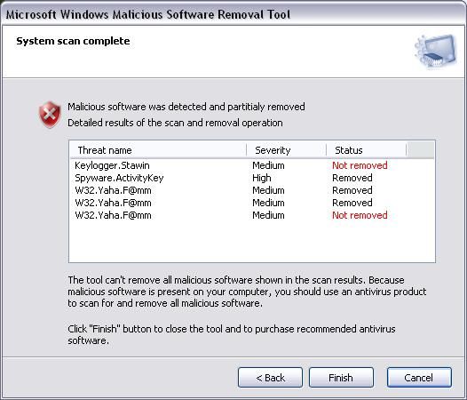 windows malicious software removal tool x64 not installing