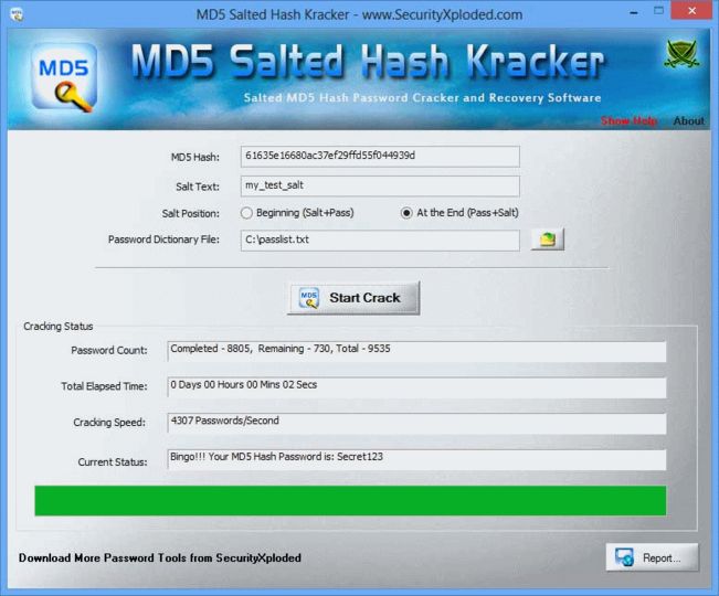 Encrypt Password Md5 Hash