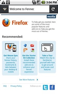 Androidin Firefoxista julkaistiin testiversio