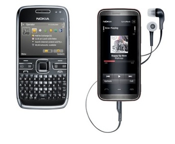 Nokialta 5530-kosketusn�ytt�luuri ja E72-�lypuhelin